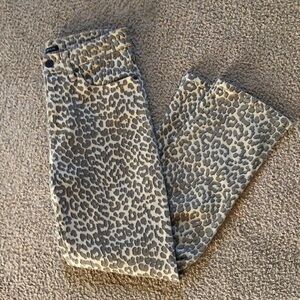 Lucky Brand Leopard Print Ankle Jeans